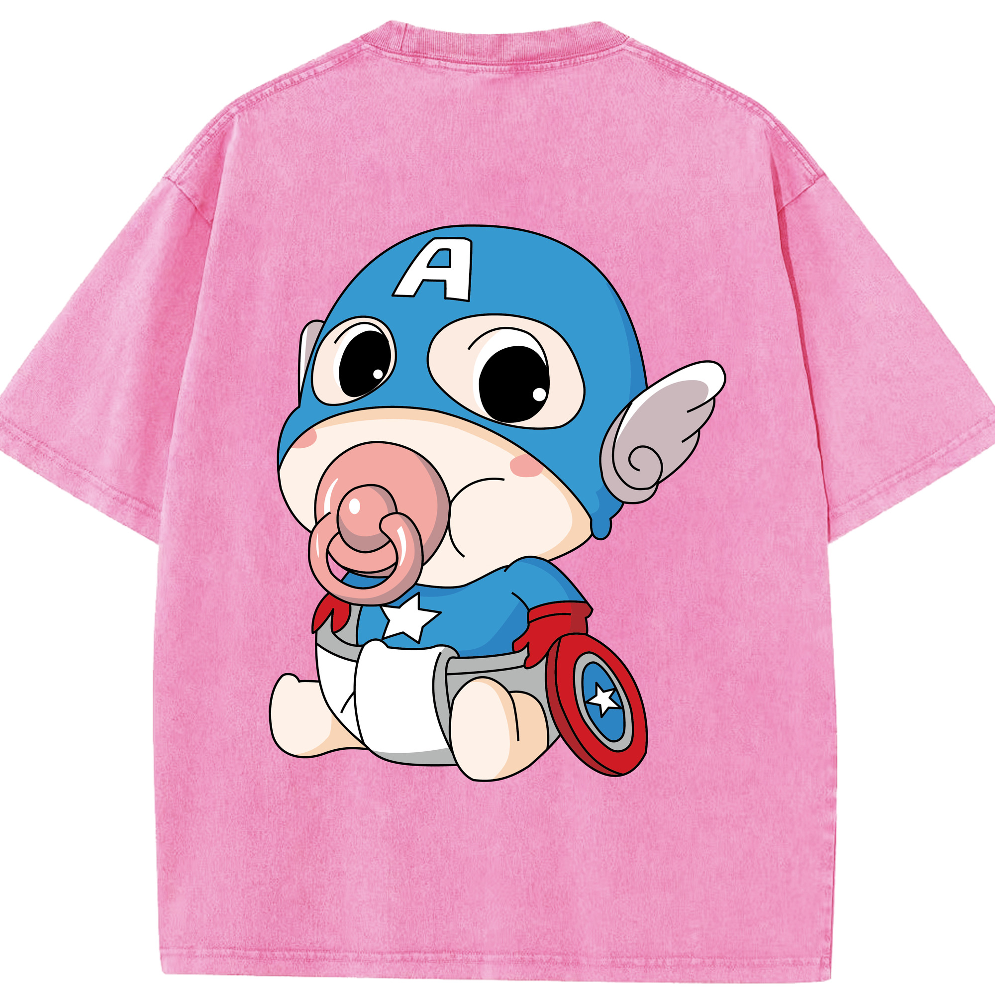 （画像用） アベンジャーズ The Avengers 綿100% ヴィンテージ風 半袖Tシャツ（背面プリント）